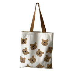 Canvas Women's Shoulder Bag Cartoon Art Bookbag Female Handbag