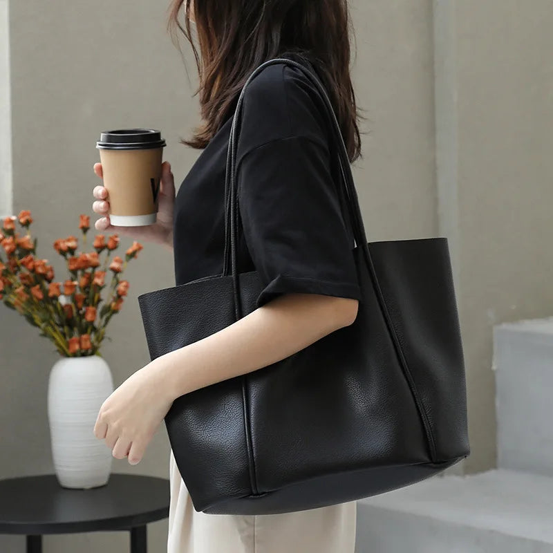 Soft Leather Mother Tote Bag Women's Handbag