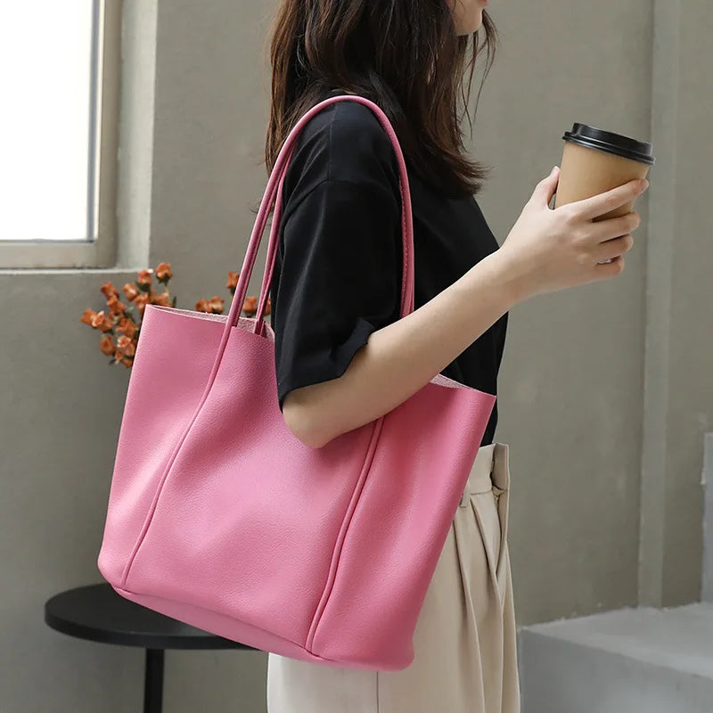 Soft Leather Mother Tote Bag Women's Handbag