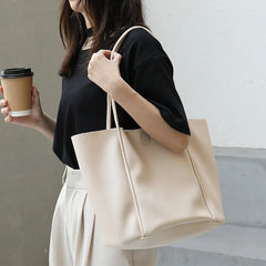 Soft Leather Mother Tote Bag Women's Handbag