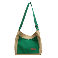 Stylish Contrast Canvas Tote Bag for Women's Travel