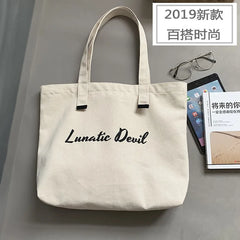 Female Canvas Shoulder Bag Large Tote Shopper Student School Bag