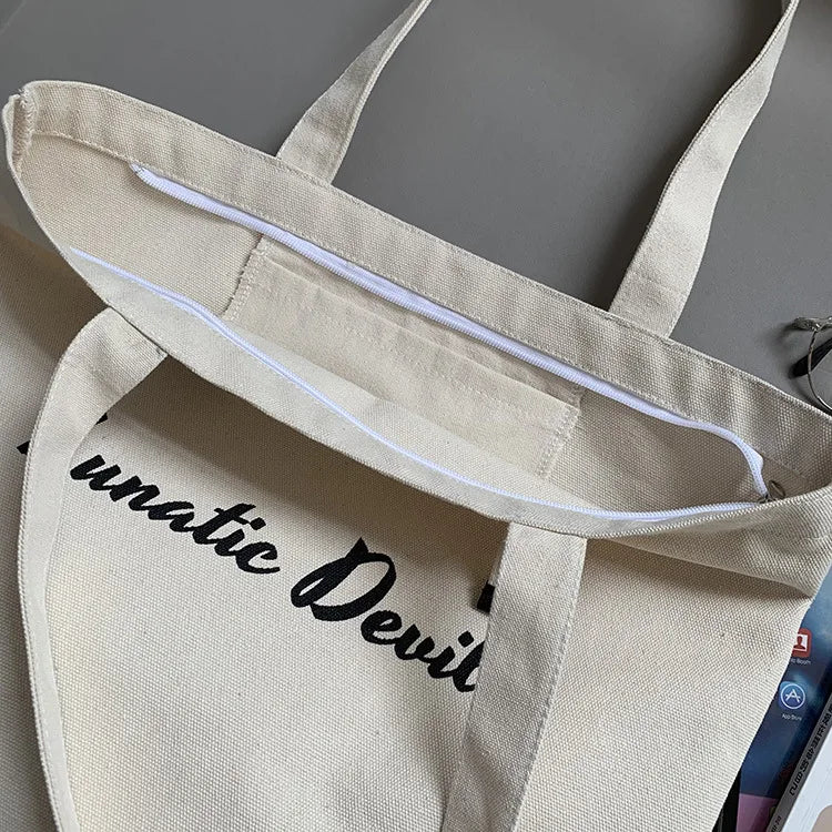 Female Canvas Shoulder Bag Large Tote Shopper Student School Bag