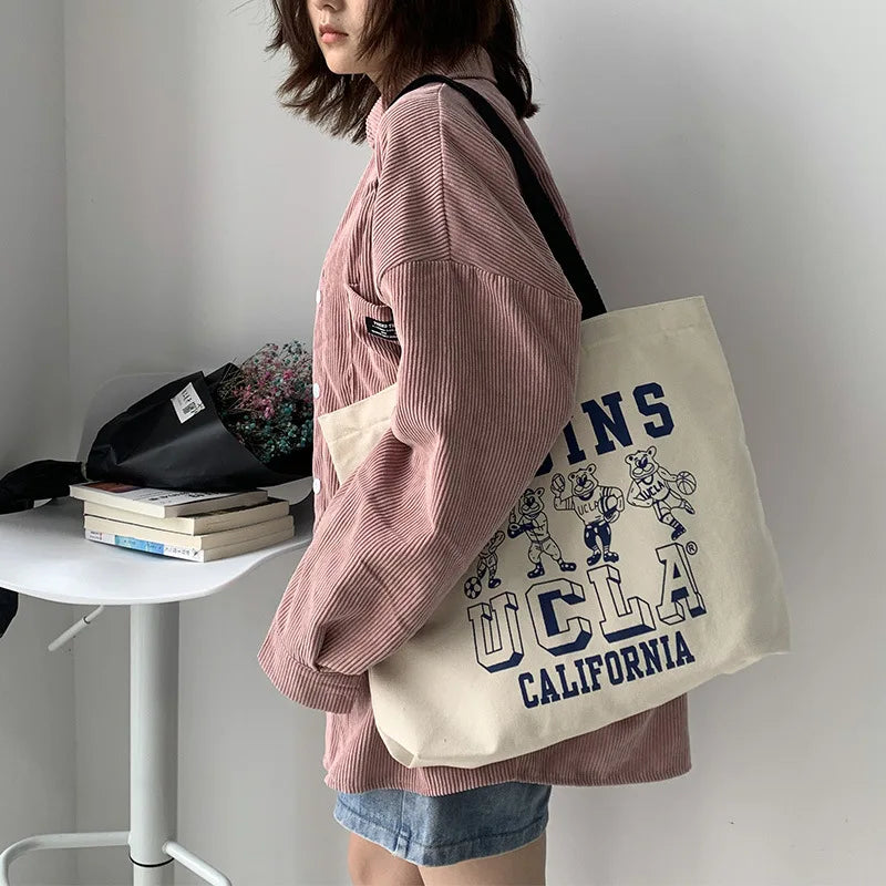 Canvas Women's Shoulder Bags Soft Sister Handbag