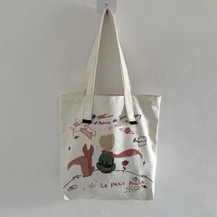 Women's Canvas Shoulder Bag Cartoon School Bags