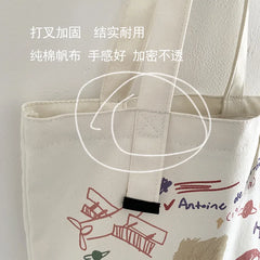 Women's Canvas Shoulder Bag Cartoon School Bags