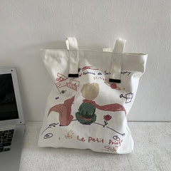 Women's Canvas Shoulder Bag Cartoon School Bags