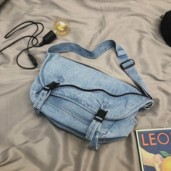Retro Denim Shoulder Bag for Women