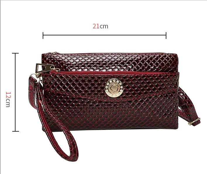 Women's Leather Crossbody Bag Shoulder Wallet Purse
