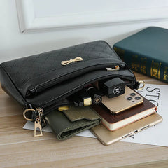 Women's Large Capacity Tote Shoulder Bag Top-Handle Leather Purse