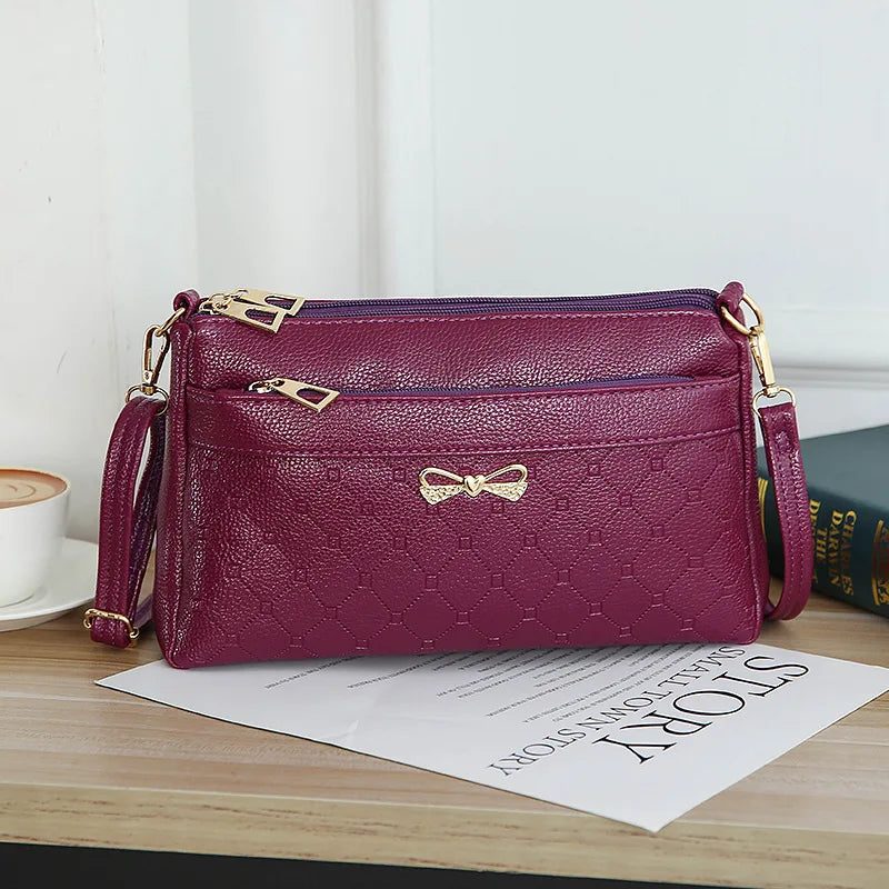 Women's Large Capacity Tote Shoulder Bag Top-Handle Leather Purse