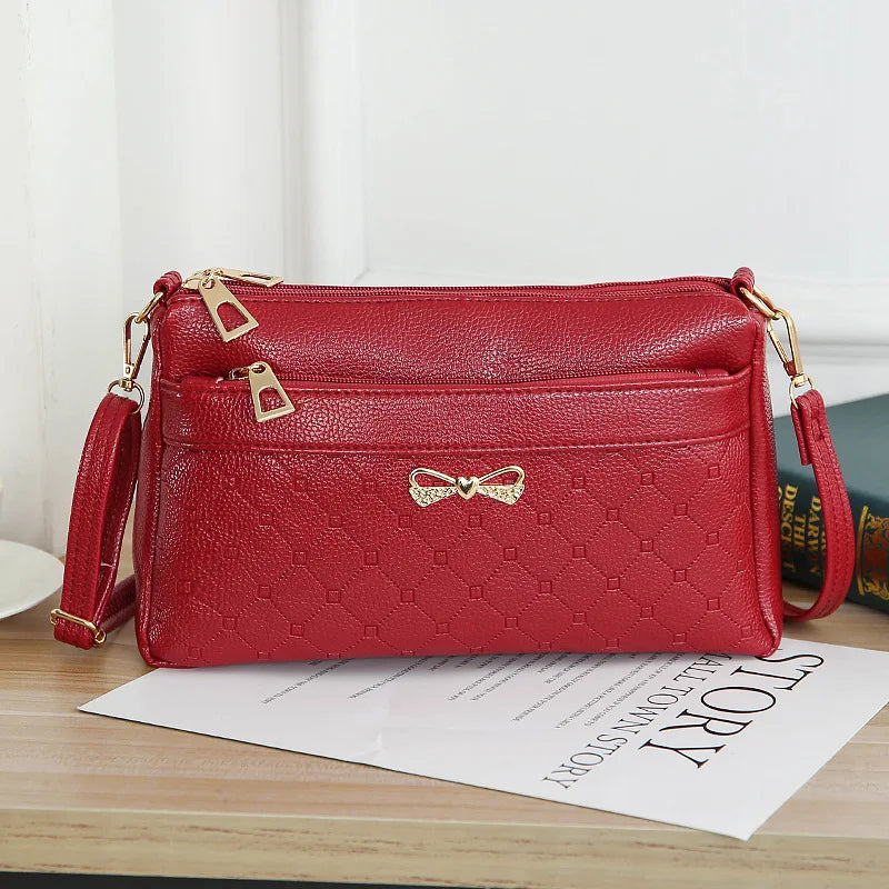 Women's Large Capacity Tote Shoulder Bag Top-Handle Leather Purse
