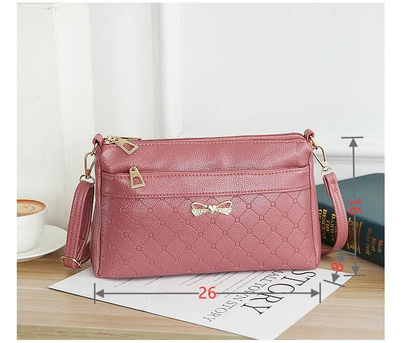 Women Single Shoulder Crossbody Soft PU Leather Ladies Shoulder Messenger