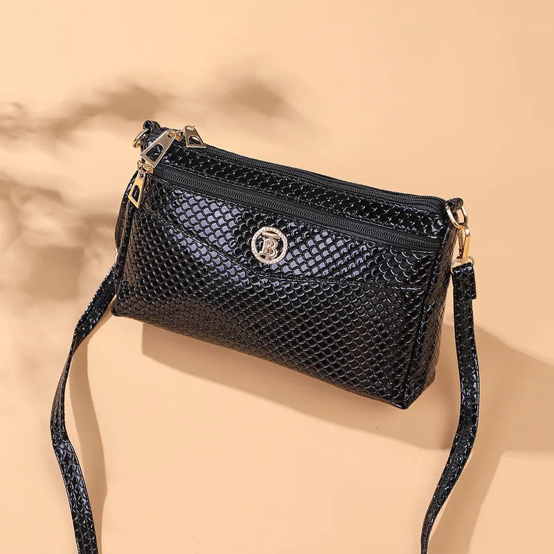 Multi-layer Leather Shoulder Bag Women's Handbag