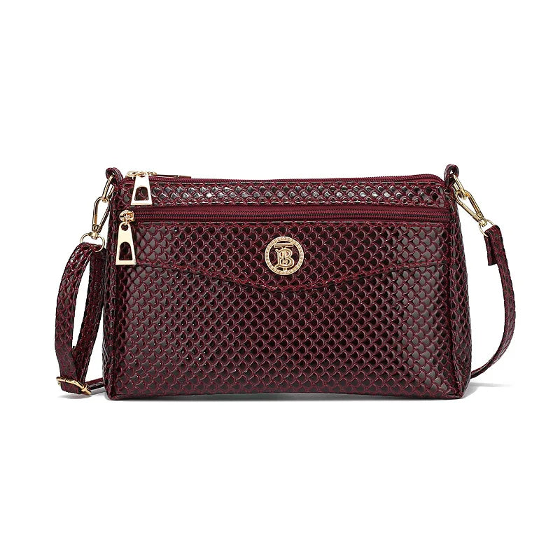 Multi-layer Leather Shoulder Bag Women's Handbag