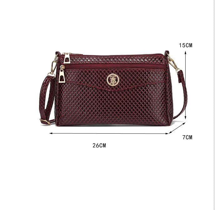 Multi-layer Leather Shoulder Bag Women's Handbag
