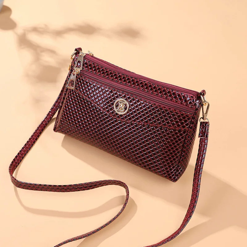 Multi-layer Leather Shoulder Bag Women's Handbag