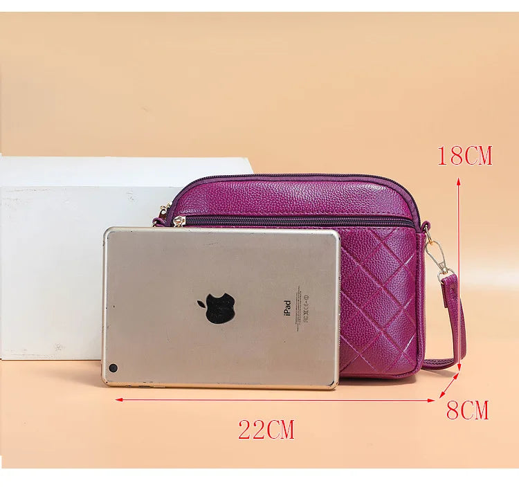 Women's Leather Crossbody Handbag Messenger Sac Ladies Purses