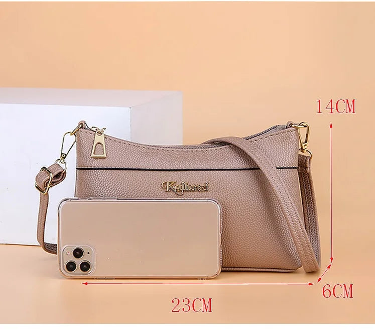 Vintage Leather Shoulder Bag Women's Hand Purse