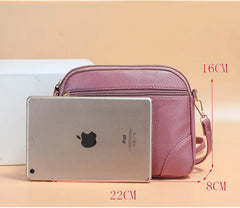 Women's Leather Chain Crossbody Bag Messenger Purse