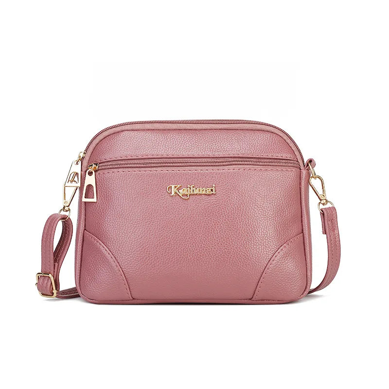 Women's Leather Chain Crossbody Bag Messenger Purse