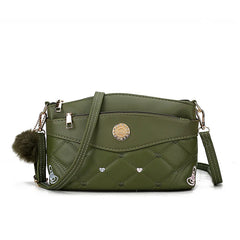 Women's Crossbody Bag Plaid Small Leather Shoulder Bag