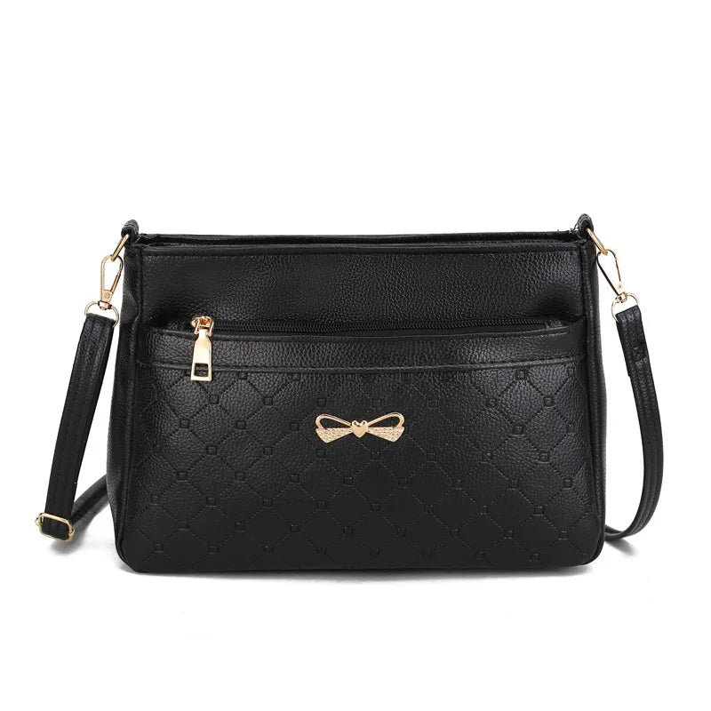 Soft Leather Shoulder Bag for Women Simple Ladies Purse