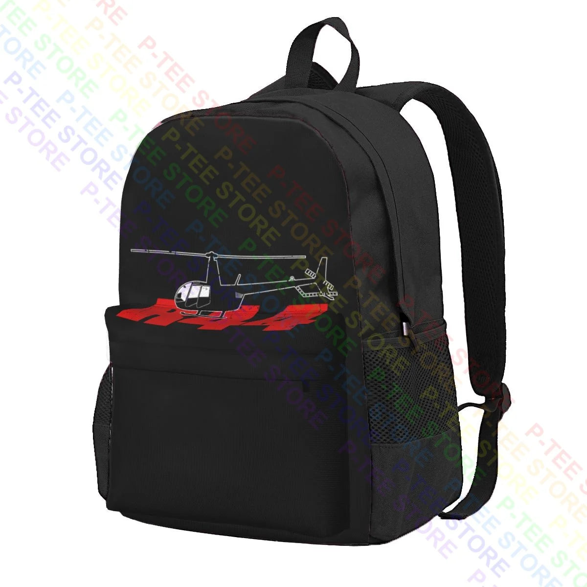 R44 Helicopter Pilot Aviation Backpack School Gym Tote Bag
