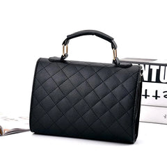 Small Shoulder Bag Plaid PU Leather Women Messenger Bags Crossbody Handbags