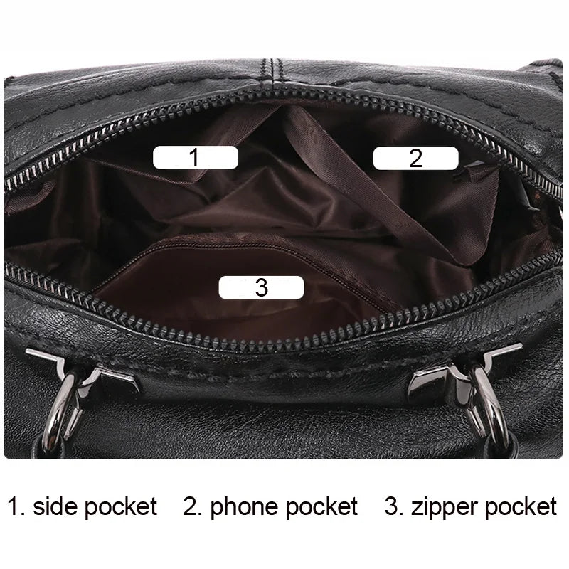 Women Shoulder Bag PU Leather Ladies Hand Bags Tote