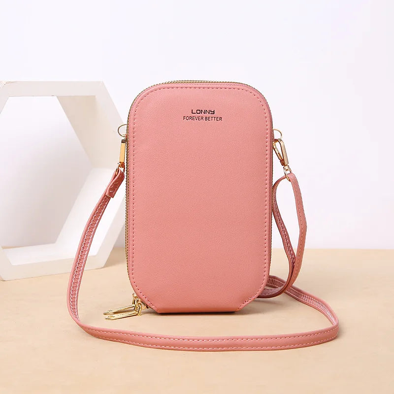 RFID Anti-theft Female Touch Screen Phone Bag Ladies Women Vertical