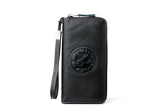 RFID Anti-theft Leather Wallet Men's Bag Vintage HandBag Clutch Carteras