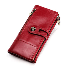 RFID Anti Theft Leather Lady Purse Pocket Bag