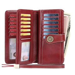 RFID Long Zipper Leather Women's Wallet Large Capacity