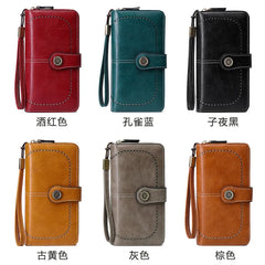 RFID Zipper Wallet for Women Large Capacity Handbag
