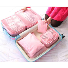 6PCS Travel Mesh Bag Cube Organizer for Clothes Socks Underwear
