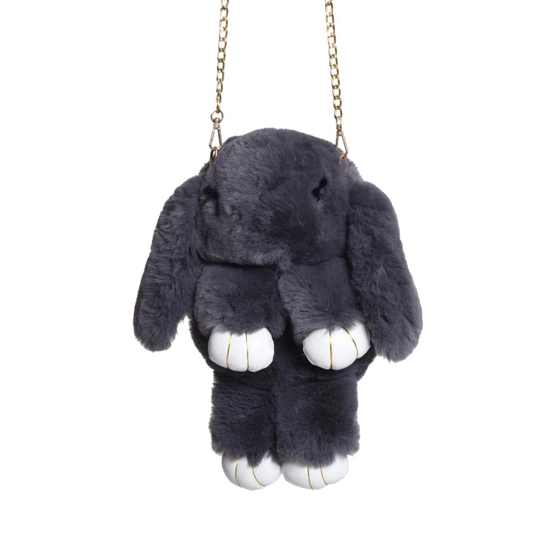 Rabbit Faux Fur Kids Handbag for Girls