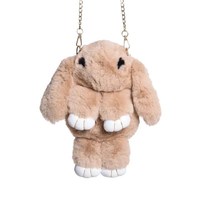 Rabbit Faux Fur Kids Handbag for Girls