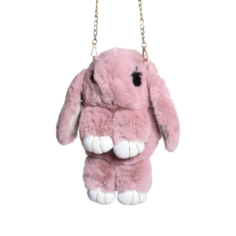Rabbit Faux Fur Kids Handbag for Girls