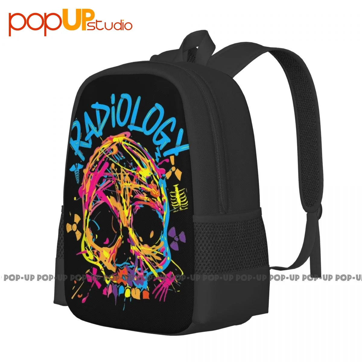 Colorful Skull Radiology Tech Backpack Large Capacity Hot Travel Bag