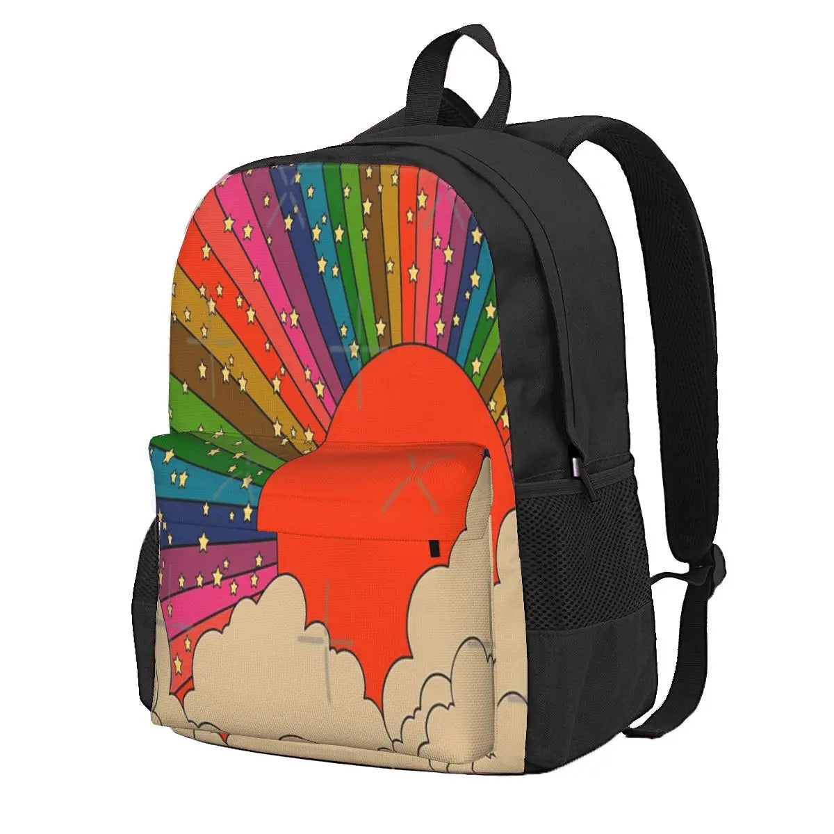 Rainbow 70s Sun Backpacks Men's Backpacks Bags For Women