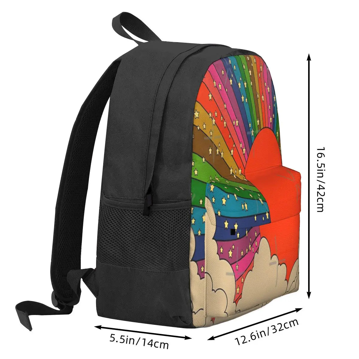 Rainbow 70s Sun Backpacks Men's Backpacks Bags For Women