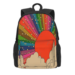 Rainbow 70s Sun Backpacks Men's Backpacks Bags For Women