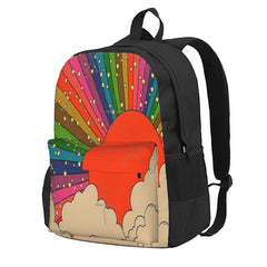 Rainbow 70s Sun Backpacks Men's Backpacks Bags For Women