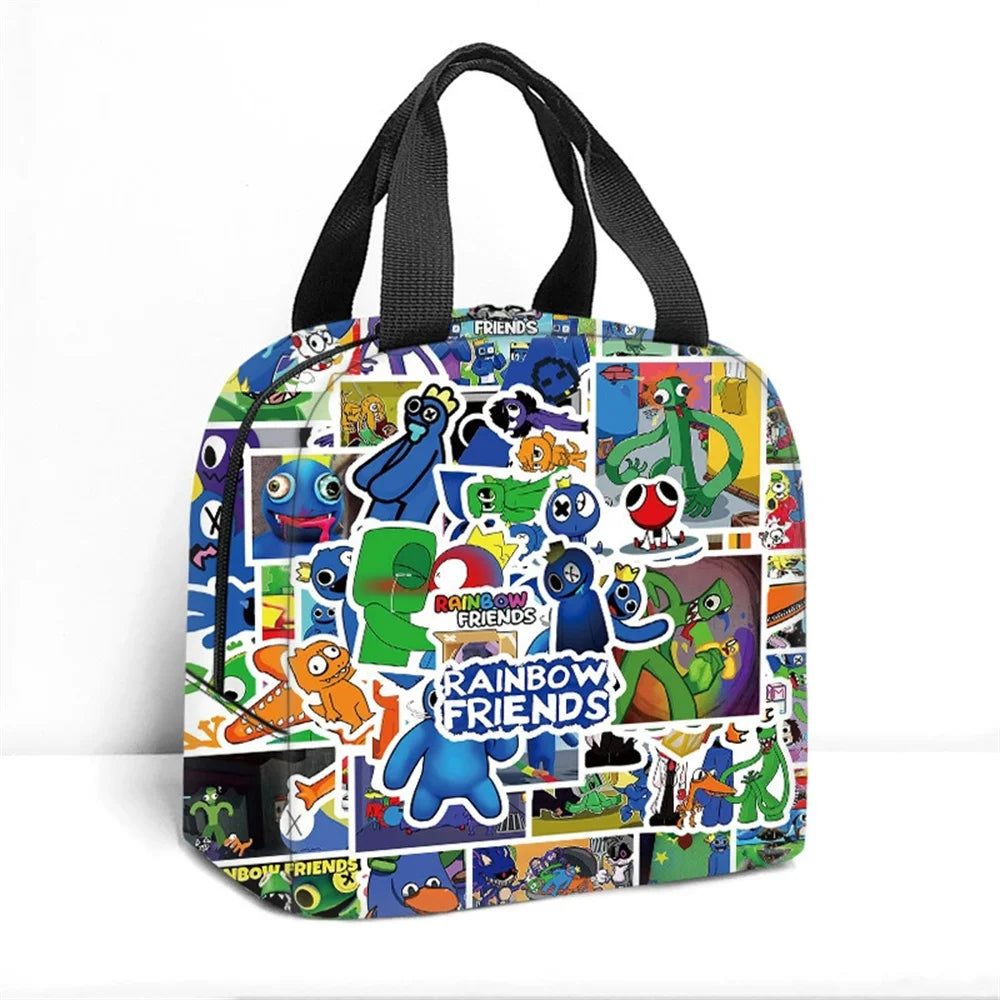 Rainbow Insulation picnic bag Student portable lunch bag