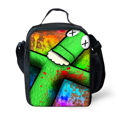 Rainbow Lunch Bag Kid Waterproof Portable Zipper Thermal Oxford Cooler