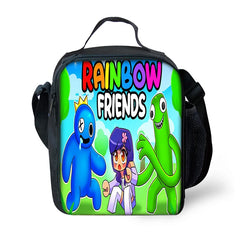 Rainbow Lunch Bag Kid Waterproof Portable Zipper Thermal Oxford Cooler