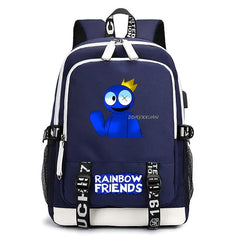Rainbow Printed Students School Backpack with USB Charging