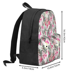 Rainbow Fuchsia Floral Pattern Backpacks - Men's & Women's Travel Bags