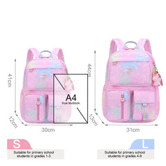 Rainbow Kids Girl Backpacks Large Capacity Student Schoolbags Kindergartens